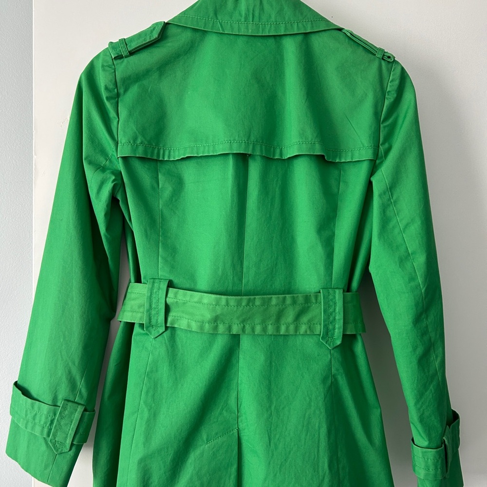 Banana Republic Geen Double Breasted Trench Coat Women’s Belted Lined XS - Picture 2 of 5